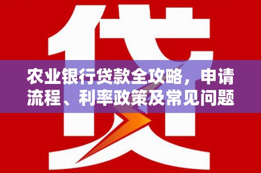 石城农业银行贷款全攻略，申请流程、利率政策及常见问题解析