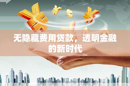石城无隐藏费用贷款，透明金融的新时代