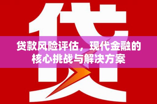 石城贷款风险评估，现代金融的核心挑战与解决方案