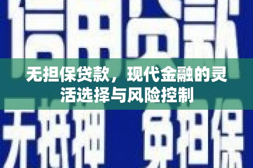 石城无担保贷款，现代金融的灵活选择与风险控制