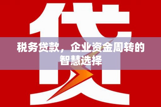 石城税务贷款，企业资金周转的智慧选择