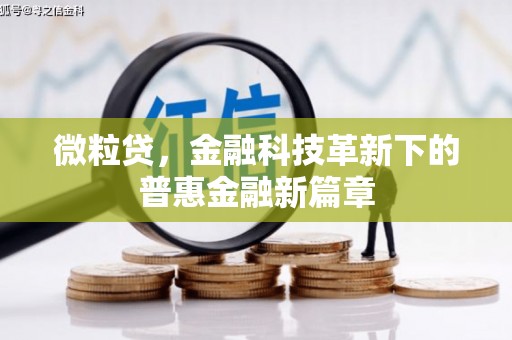 石城微粒贷，金融科技革新下的普惠金融新篇章