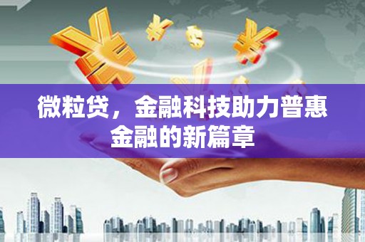 石城微粒贷，金融科技助力普惠金融的新篇章