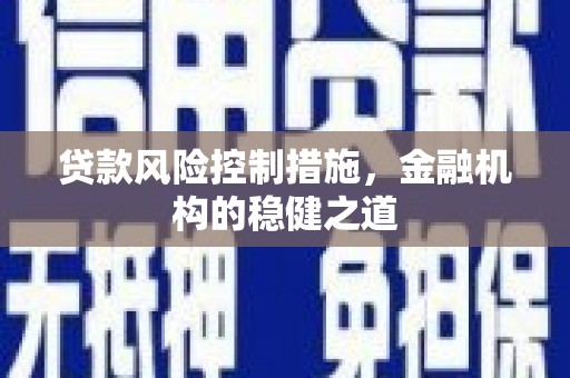 石城贷款风险控制措施，金融机构的稳健之道