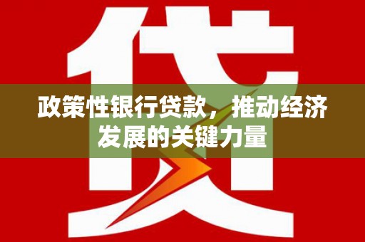 石城政策性银行贷款，推动经济发展的关键力量