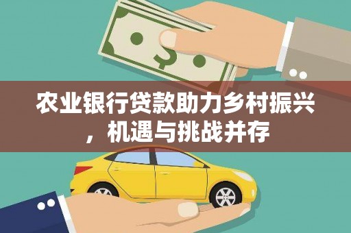 石城农业银行贷款助力乡村振兴，机遇与挑战并存